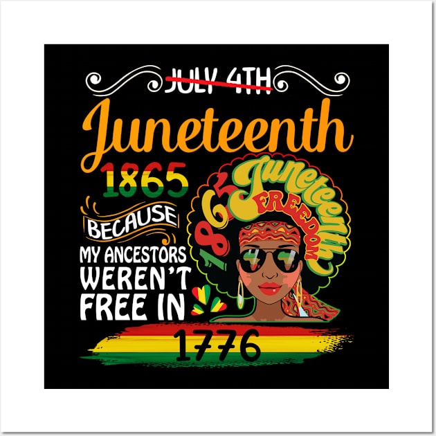 Juneteenth Ancestors Black Pride African American June 19 Wall Art by joneK